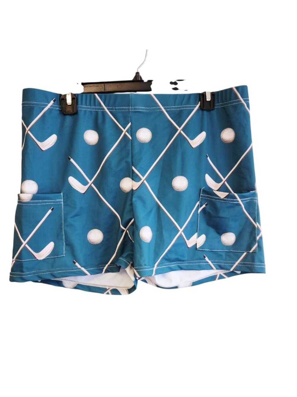 Sleeveless Blue Golf Print Sports Dress and shorts With Front Zipper Size XL - Picture 7 of 9